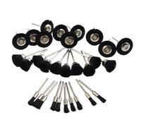 Vibsky Lot de 30 brosses de roue pour outil rotatif - Brosse métallique à poils pour le polissage du métal, l'élimination de la rouille, l'ébavurage des couches d'oxyde, tige de 5 mm