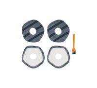 Vibsky Lot de 4/8 tampons de nettoyage rotatifs pour aspirateurs robots Eufy X10 Pro et Omni X9 Pro, gris, microfibre