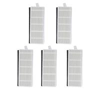 Vibsky Lot de 5 filtres lavables pour aspirateur robot DOMOOVA DRV80, élimine 99,97 % des particules de poussière 0,3 microns, blanc