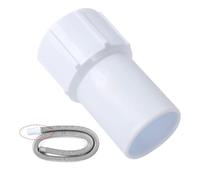 Vibsky Manchon de rechange pour tuyau de piscine de 2,5 à 30,5 cm en spirale pour tuyaux sous vide, manchon fileté en PVC blanc, réparation rapide d'extrémité de tuyau