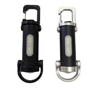 Vibsky Mini porte-clés lampe de poche LED rechargeable par USB avec fonction banque d'alimentation, étanche pour l'extérieur (noir et blanc)