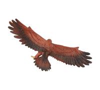 Vibsky Modèle d'aigle simulé, figurine d'animal réaliste en plastique pour l'apprentissage éducatif et la décoration de la maison, couleur marron, 15 x 5,5 x 7 cm