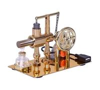 Vibsky Modèle de moteur monocylindre à air chaud, collection Science physique du métal, démontre les principes du moteur à combustion externe, pour l'enseignement et la décoration de bureau