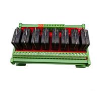 Vibsky Module de relais 8 canaux DC24 V pour systèmes de contrôle industriels, carte de relais enfichable 16 A 1NO1NC, entrée commune NPN PNP avec indicateur LED