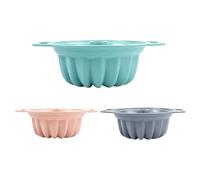 Vibsky Moule à gâteau en silicone avec poignée en acier inoxydable, 32,7 x 26,4 x 10,2 cm, moule de cuisson anti-adhésif de grande capacité pour gâteaux, pain et desserts, passe au four, au