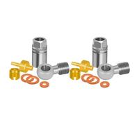 Vibsky Olive Head Lot de 2 raccords de tuyau de frein à disque hydraulique pour vélo Hope, 5 mm, acier inoxydable et cuivre