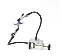 Vibsky Outil de soudage à la troisième main avec loupe, base en métal pour projets de bricolage, bras flexibles, 250 mm