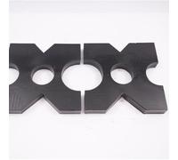 Vibsky Paire de plaques de presse hydraulique, tapis de support en métal avec motif fleur de prunier 18 x 18 x 2,5 cm (180 mm)