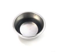 Vibsky Panier filtrant pour machine à café pour service simple/double, accessoire porte-filtre expresso en acier inoxydable, argenté + noir