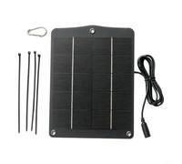 Vibsky Panneau solaire monocristallin 6 W 5 V DC5521 Réverbère | Silicone monocristallin, taille compacte 210 x 170 mm, câble de 1,5 m, sortie efficace 6 W pour lumières et pompes