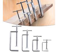 Vibsky Pince G pour le travail du bois, pince F en acier avec couvercle de protection en caoutchouc souple, plage de serrage maximale de 147 mm, pour fixation de pièces en bois et en plastique, coupe