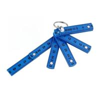 Vibsky Porte-clés avec règle pliable de 0,5 m, outil de mesure compact et portable pour le travail du bois, la maçonnerie et l'amélioration de la maison, bleu