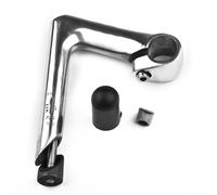 Vibsky Potence col de cygne de vélo de 100 mm de long, barre de 25,4 mm, fourche de 22,2 mm, argent ou noir (argenté)