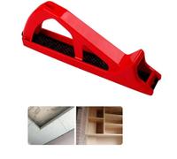 Vibsky Râpe pour cloison sèche pour rabotage en plaques de plâtre, matériau ABS avec cutter interchangeable, fonctionnement ergonomique à une main, rouge, 250 x 40 mm