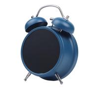 Vibsky Réveil numérique avec deux cloches extra fortes, rétroéclairage LED, horloge élégante en métal pour bureau, chambre à coucher