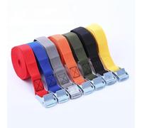 Vibsky Sangle d'arrimage à cliquet robuste de 2 m avec boucle en fer zinc, capacité de 113,4 kg, pour sécuriser le chargement sur voiture, moto, vélo, VTT et remorque