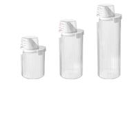 Vibsky Seau de stockage de détergent de 800 ml pour les fournitures de nettoyage du linge, récipient en plastique avec couvercle sécurisé, transparent