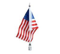 Vibsky Support de drapeau de moto avec mât de drapeau américain pour porte-bagages, drapeau en polyester 27,5 x 16 cm, mât en acier galvanisé, pour série GL1800 1200 883
