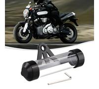 Vibsky Support de vignette de moto, tube cylindrique en aluminium avec joint étanche et tournevis, pour montage sur cadre de moto