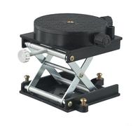 Vibsky Table élévatrice en alliage d'aluminium avec rotation à 360 degrés, hauteur réglable, plate-forme stable pour laboratoire de gravure, noir