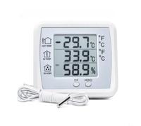 Vibsky Thermomètre hygromètre numérique haute précision JR900A avec support | Matériau ABS, suivi des données min/max, support pliable ou montage mural, idéal pour la maison, le laboratoire