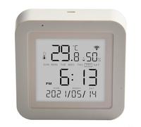 Vibsky Thermomètre hygromètre numérique WiFi pour tuya, haute précision, température et humidité avec applications graphiques, connexion double mode, blanc