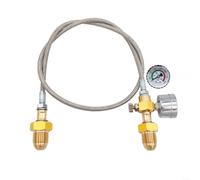 Vibsky Tuyau adaptateur de transfert de station de remplissage pour bouteilles d'argon BS 341 n° 3, raccord G5/8 RH avec doublure anti-explosion pour utilisation au gaz industriel (style 3)