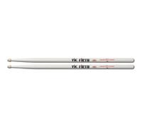 Vic Firth American Classic 5AW Baguettes, Caryer Américain, Bout en Bois, Blanc