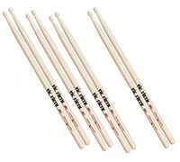 Vic Firth American Série Classique Baguettes de batterie - 5B - American Hickory - Pointe en bois - 4 Paires P5B.3-5B.1