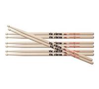 Vic Firth - Baguettes de batterie 7A American Hickory Pointe en bois Pack 4 paires