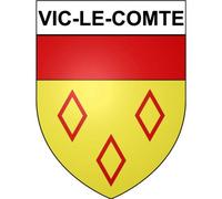 Vic-le-Comte 63 ville Stickers blason autocollant adhésif - Taille : 12 cm