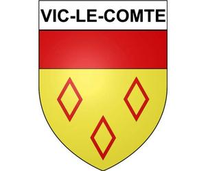 Vic-le-Comte 63 ville Stickers blason autocollant adhésif - Taille : 12 cm