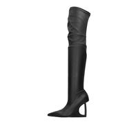 Vic Matié - Bottes cuissardes `D` Noires - Femme - Chaussures - Noir - Taille: 38 1/2 EU