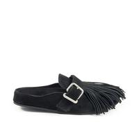 Vic Matié, Femme, Chaussures, Noir, Taille: 38 EU 5352 Sense Leder Clogs mit Fransen