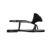 Vic Matié - Sandale Plate à Franges - Femme - Chaussures - Noir - Taille: 39 EU