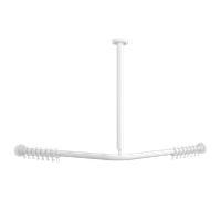 Villeroy und Boch Barre de douche avec fonction Vicare 92170568 90 x 90 cm, blanc , pour rideau, au-dessus d'angle