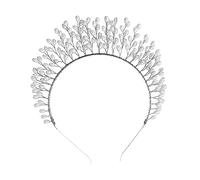 VICASKY 1 diadème de mariée élégant avec perles pour les mariées et les demoiselles d'honneur, accessoire parfait pour les mariages et les occasions spéciales, argenté