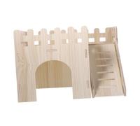 VICASKY 1 Ensemble abri en Bois Massif Maisons Maison de cobaye Tout Petit Cacher Jouets pour Hamsters Enceinte cachette de Rat décorative cachette d'écureuil en Cage Maison de Rat en Bois