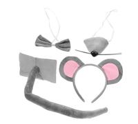 VICASKY 1 Ensemble Bande de cheveux de souris grise Bandeau d’oreille d’animal cerceau de cheveux d'oreille de souris faire la fête bandeaux pour cosplay déguisement d'animaux en tissu