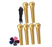 VICASKY 1 Ensemble Chevilles de Guitare avec Médiators Extracteur de Chevilles pour Guitare Folk Accessoires Durables et Pratiques