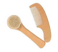 VICASKY 1 Ensemble De Brosses Et De Peignes Nouveau-nés Set Soft Baby Brush Pour Le Cuir Chevelu Et La Soins De Cheveux Bristles De Laine Naturelle Brosse Pour Nourrisson Massage De