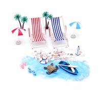 VICASKY 1 ensemble de fauteuil-cabine de plage pour enfants - Comme si vous jouiez à des jouets - Mini ornement de style plage - Accessoire de plage - Mini ornement de style été - Mini décoration de