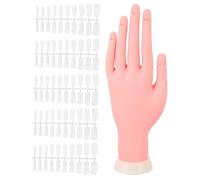 VICASKY 1 ensemble de faux mains pliables pour la pratique du nail art avec pointes d'ongles pour la formation de manucure et la conception, outil de manucure léger et portable pour les amateurs de