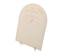 VICASKY 1 ensemble de plaques commémoratives pour chambre de bébé - Avec cadre photo et annonce de grossesse - En bois - Beige