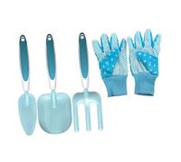 VICASKY 1 ensemble d'outils de jardinage pour plantation partielle avec pelle de jardin et râteau en métal et râteau pour transplanter et desserrer efficacement