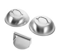 VICASKY 1 Ensemble Set de Presse à Burger avec Couvercle Basting Acier Inoxydable Kit Accessoires de Gril pour Cuisson à Plat et BBQ