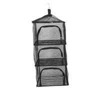 VICASKY 1 filet de séchage pliable pour le camping et l'extérieur - Panier de rangement multifonction pour fruits, légumes et vaisselle - Noir