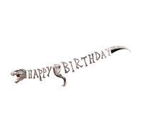 VICASKY 1 guirlande d'anniversaire dinosaure sur le thème des dinosaures - Bannière de fête avec guirlande d'alphabet Happy Birthday
