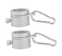 VICASKY 1 jeu d'anneaux de pôle rotatifs avec clips - Design pour pôles de drapeau - Alliage d'aluminium durable pour une utilisation en extérieur