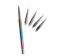 VICASKY 1 jeu de pinceaux de nail art avec têtes interchangeables Stylo polyvalent pour le design et la décoration pour les applications d'art des